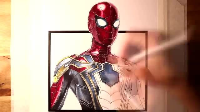 ایده خفن برای تایم لپس از نقاشی فوق العاده مرد عنکبوتی