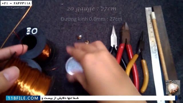 آموزش ساخت زیورآلات مهره ای-ساخت بدلیجات-دستبند مهره-(دستبند مارپیچی)