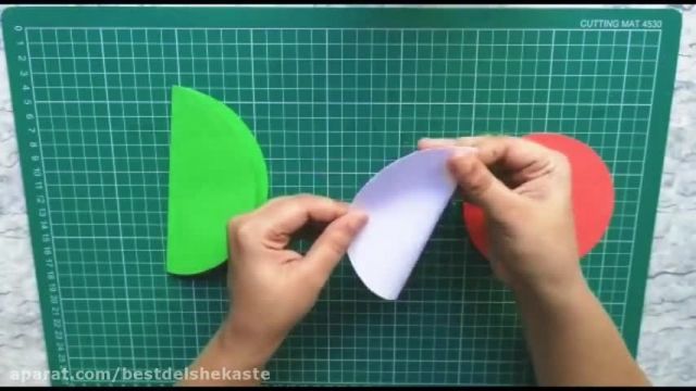 طرز تهیه هندوانه سه بعدی کاغذی