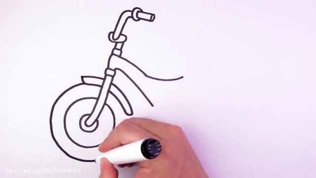 آموزش نقاشی به کودکان - نقاشی دوچرخه