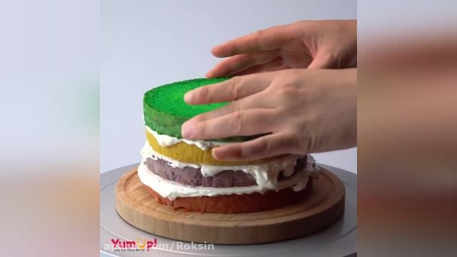 آموزش دستور پخت کیک رنگی و متفاوت