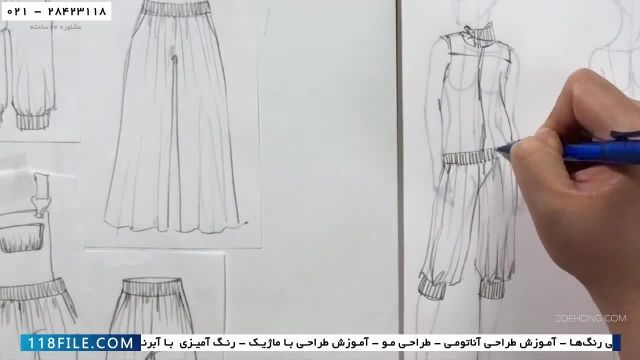 آموزش طراحی لباس پایه-طراحی لباس شب-لباس مجلسی-(طراحی لباس پلیس)
