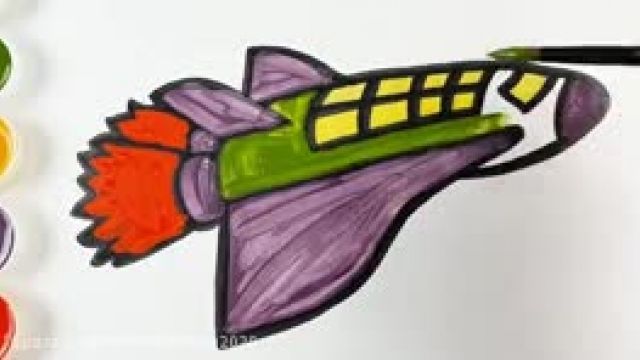 آموزش کشیدن نقاشی موشک برای کودکان 