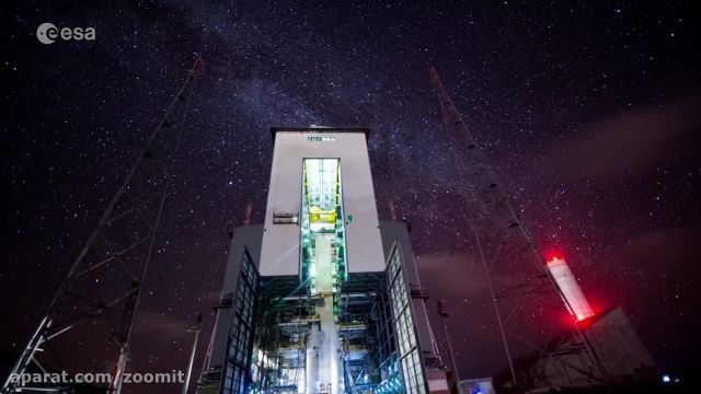 کلیپ جالب از تایم لپس آسمان شب در مرکز فضایی اروپا (گویان فرانسه)