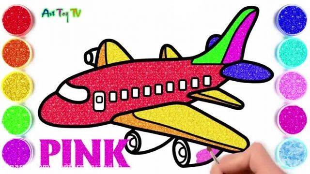 آموزش نقاشی کودکانه هواپیما 