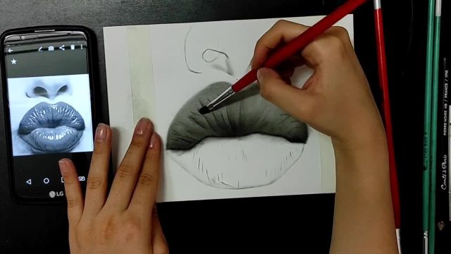 آموزش کامل طراحی لب با سیاه قلم (جلسه 8)