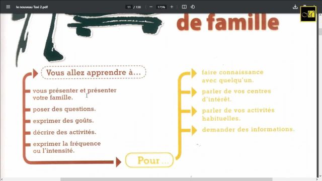 آموزش زبان فرانسه - Le Nouveau Taxi A2- Leçon 1 | درس اول (A2) - کتاب تاکسی