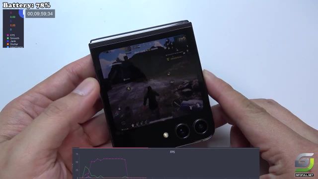 بازی تست PUBG Mobile در Samsung Galaxy Z Flip 5