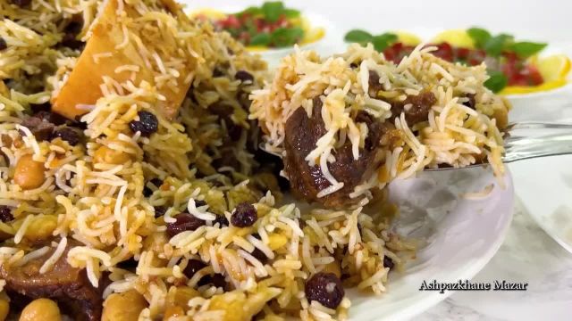 طرز تهیه پشاوری پلو خوشمزه و مجلسی افغانی با دستور آسان