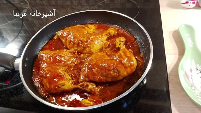 طرز تهیه مرغ زعفرونی خوشمزه و آبدار به روش رستورانی