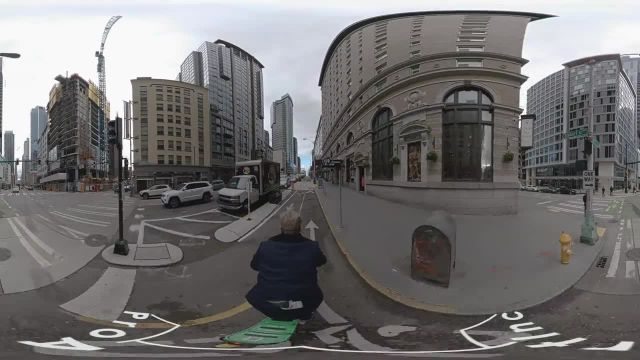دوچرخه سواری در سیاتل 360 درجه واقعیت مجازی | ایستگاه قطار تا اسپیس نیدل