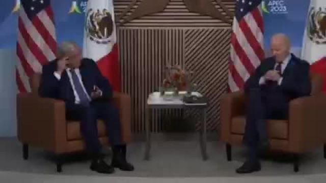 جمله عجیب جو بایدن خطاب به رئیس جمهور مکزیک : دیشب کنار همسر من نشسته بودی