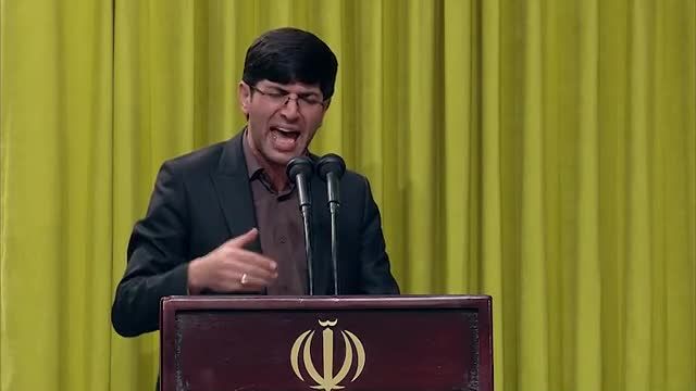 مداح آذری زبان با مدیحه سرایی در محضر رهبر انقلاب