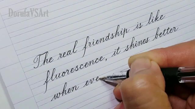خط شکسته زیبا | نوشتن خط مسی با خودکار | خوشنویسی انگلیسی