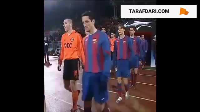 پلی به گذشته ؛ اولین بازی لیونل مسی در رقابت های لیگ قهرمانان اروپا (7 دسامبر، 2004)