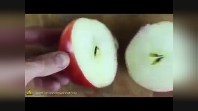 آموزشی تزیین میوه آرایی سیب به شکل مرغابی
