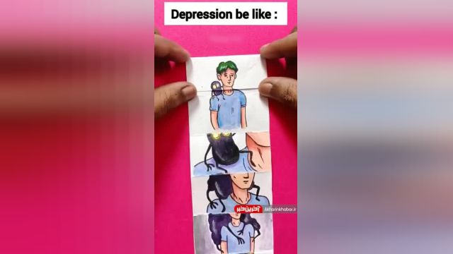 کلیپ به تصویر کشیدن خلاقانه افسردگی | ویدیو