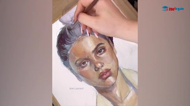 آموزش نقاشی چهره با آبرنگ
