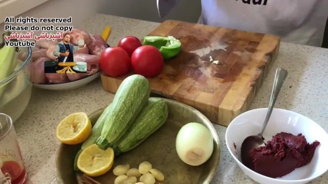 آموزش گوجه بادمجان اصیل تهرانی با مرغ