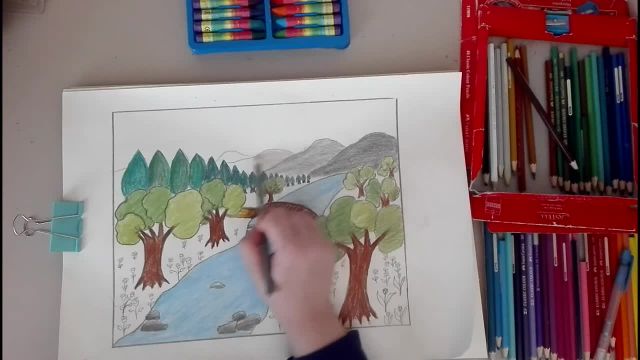 آموزش نقاشی جنگل - قسمت چهارم : یادگیری نقاشی جنگل (بخش 4)