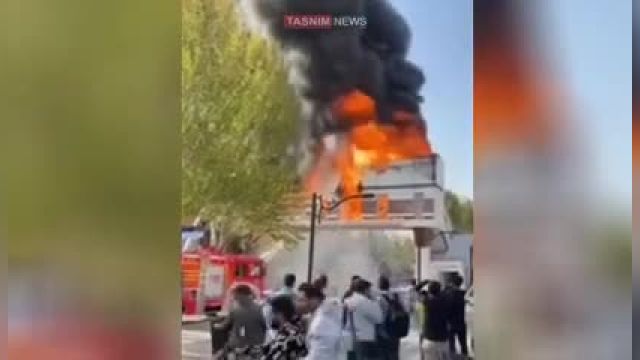 علت آتش سوزی در پل هوایی مشهد چیست؟