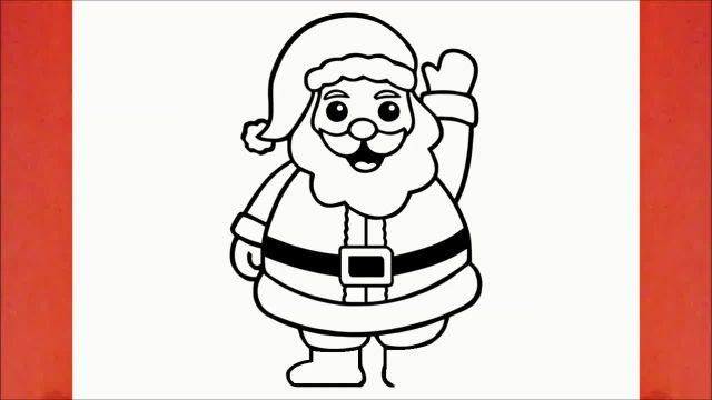 آموزش نقاشی بابانوئل بامزه و ساده برای کودکان