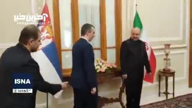محمد باقر قالیباف | استقبال قالیباف از رئیس مجلس صربستان