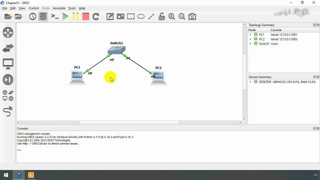 آموزش شبیه سازی شبکه های کامپیوتری با نرم افزار GNS3