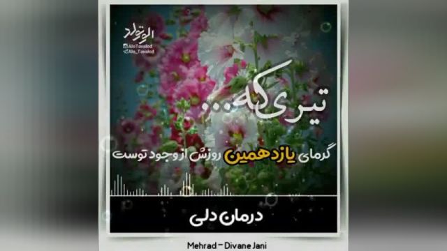 تولدت مبارک 11تیرماهی مهربوونم