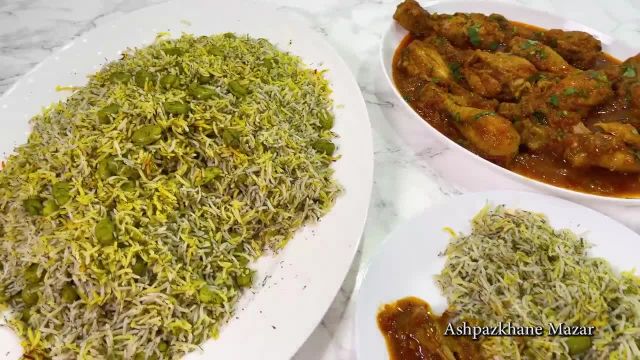 طرز تهیه باقلی پلو با مرغ خوشمزه و مجلسی به روش افغانی