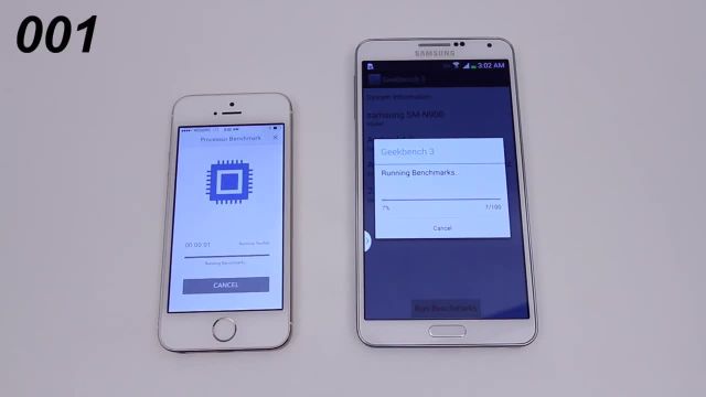 آنباکس و بررسی iPhone 5s vs Galaxy Note 3 (Exynos) Benchmark Test (Geekbench)