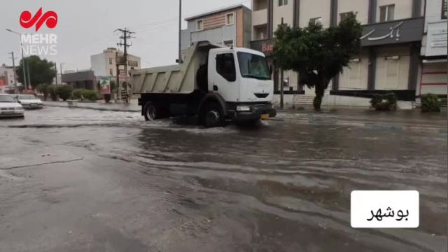 تصاویری از بازار بوشهر پس از بارش شدید باران
