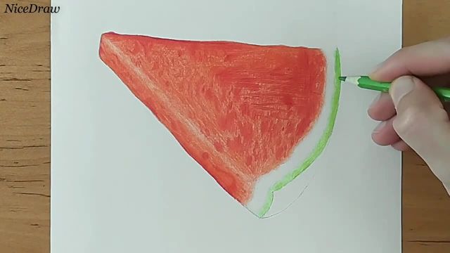راهنمای گام به گام : چگونه با مداد رنگی هندوانه بکشیم