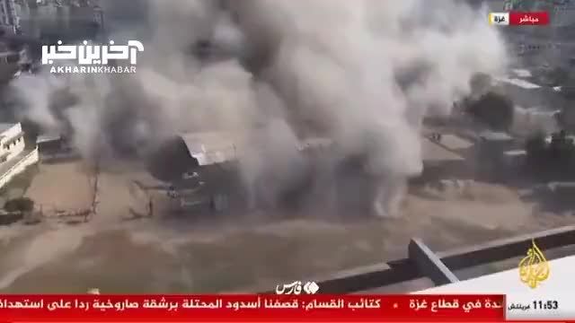 حمله هوایی رژیم صهیونیستی به مناطق مسکونی مقابل دوربین پخش زنده