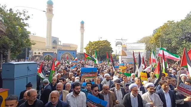 راهپیمایی مردم تبریز در حمایت از مقاومت فلسطین