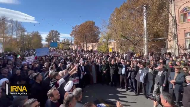 تجمع مردم ارومیه در حمایت از مردم مظلوم فلسطین