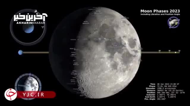 رصد ماه کامل از پنجره فالکون 9