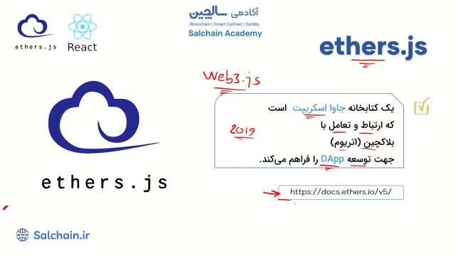 دوره آموزش React و Ethers.js : برنامه نویسی بلاکچین با سالیدیتی