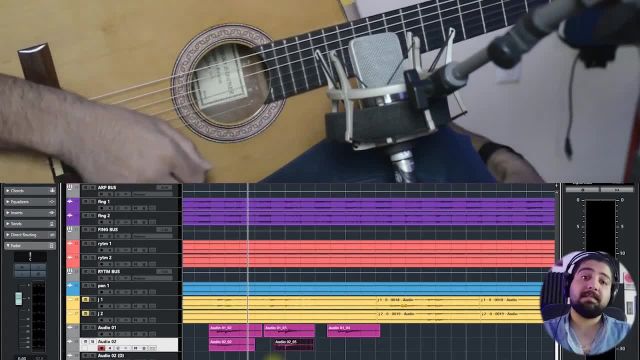 آهنگسازی و تنظیم با کیوبیس | آموزش ضبط جواب وکال با گیتار
