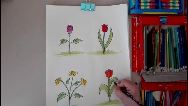 آموزش نقاشی گل - قسمت دوم : یادگیری رسم یک گل به صورت ساده و جذاب