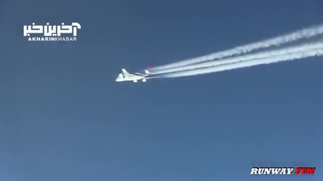 کلیپ پرواز ایرباس A380 برفراز ابرها