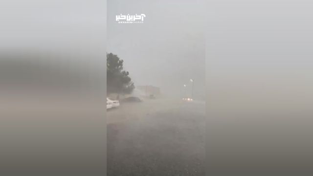 تصاویر زیبای باران شدید در عربستان