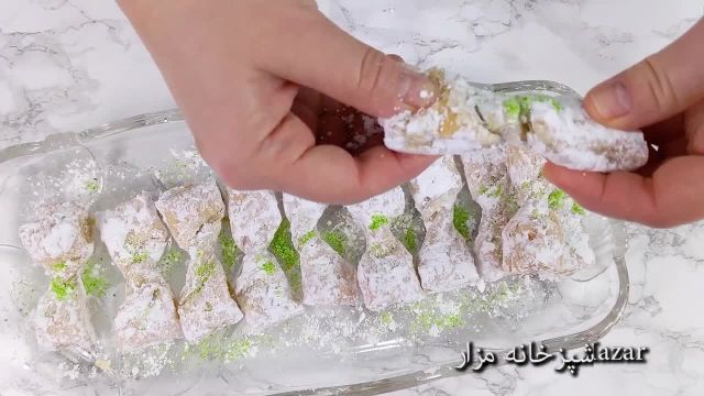 آموزش شیرینی افغانی ساده و خوشمزه با خمیر ورقی به شکل پروانه