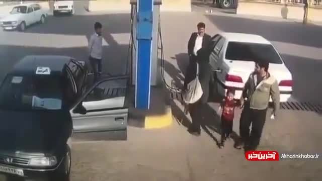 فیلم انفجار مخزن گاز یک خودرو در مرکز CNG