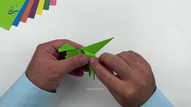 بهترین آموزش اوریگامی با راهنمای ساخت کاردستی کاغذی دایناسور