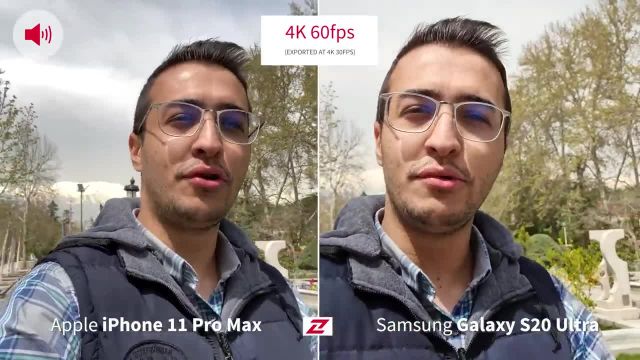 مقایسه دوربین فیلمبرداری سامسونگ گلکسی اس 20 اولترا با اپل آیفون 11 پرو مکس