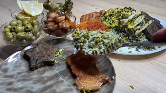 طرز تهیه سبزی پلو ماهی با کوکو ( غذای مجلسی شب عید )