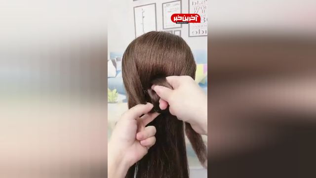 شنیون ساده و زیبا برای موهای بلند | ویدیو