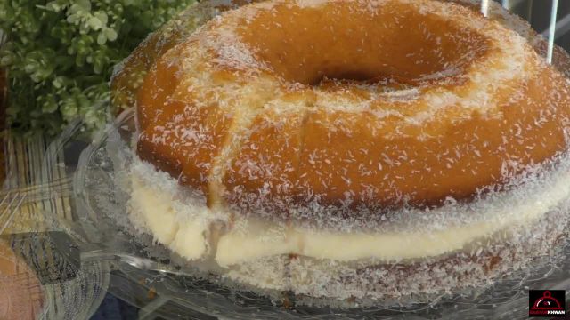 روش پخت کیک نارگیلی با پودینگ بسیار خوشمزه با دستور افغان ها
