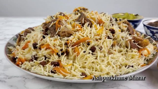 طرز تهیه قابلی اوزبیکی خوشمزه و مجلسی غذای معروف افغانی